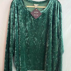 Ava ViV 4x Green Long Sleeve Shirt